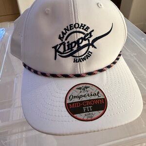 White Imperial Klipper Logo Mid-Crown Cap